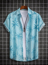 Tropisches 3D-Blumen-Hawaii-Hemd – Stil und Komfort in einem in Blau