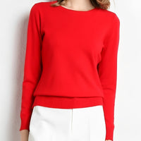 Livana - Bequemer Freizeit-Sweater in Rot