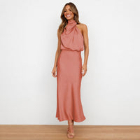 Hansel - Schickes Cocktail-Midikleid in Korallenrot