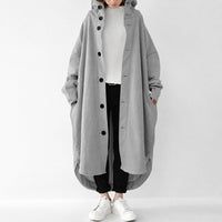 Jennica - Damen-Trenchcoat, lang und lässig geschnitten in Grau