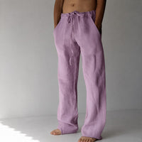Bruce - Bequeme Männerhose im lockeren Design in Violett