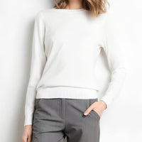 Livana - Bequemer Freizeit-Sweater in Weiß