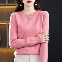 Erica - Bequemer Damenpullover mit Rundhalsausschnitt in Pink