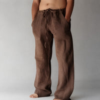 Bruce - Bequeme Männerhose im lockeren Design in Braun