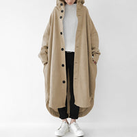 Jennica - Damen-Trenchcoat, lang und lässig geschnitten in Khaki