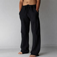 Bruce - Bequeme Männerhose im lockeren Design in Schwarz