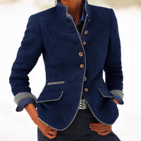 Kaelyn - Elegante Damenjacke mit Taschen in Blau