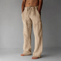 Bruce - Bequeme Männerhose im lockeren Design in Khaki