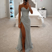Alina - Stilvolles Korsettkleid in Silber