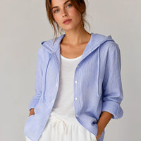 Colene - Bequemer und leichter Hoodie in Blau