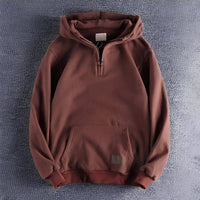 Tommy - Vintage-Herren-Hoodie mit Kapuze in Rot