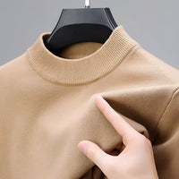 Giorgio - Bequemer Herrenpullover mit elastischem Bund in Kamel