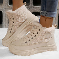 Irene - Bequeme gefütterte Winterstiefel in Khaki