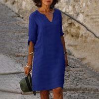 Sara - Elegantes, einfaches Kleid in Violett