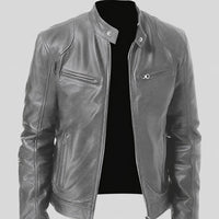 Crawford - Klassische, eng anliegende Herrenjacke in Grau