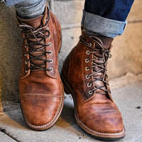 Aaron - Zeitlose und Retro-Herrenstiefel in Hellbraun