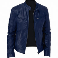 Crawford - Klassische, eng anliegende Herrenjacke in Blau