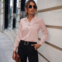 Sharlene - Bequemes Langarmshirt in Rosa