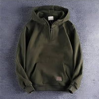 Tommy - Vintage-Herren-Hoodie mit Kapuze in Grün