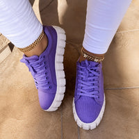 Marit - Komfortable Damensneakers in Lila / Weiß