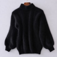 Brenda - Klassischer, weiter Pullover in Schwarz