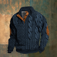 Ronald - Bequemer, weicher Pullover in Dunkelblau