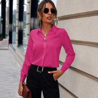 Sharlene - Bequemes Langarmshirt in Rotrosa