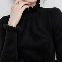 Alva - Stilvoller Damenpullover mit Rollkragen in Schwarz