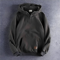 Tommy - Vintage-Herren-Hoodie mit Kapuze in Grau