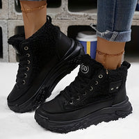 Irene - Bequeme gefütterte Winterstiefel in Schwarz