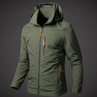 Estefan - Modische Herrenjacke mit Kapuze in Grün