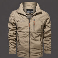 Estefan - Modische Herrenjacke mit Kapuze in Khaki
