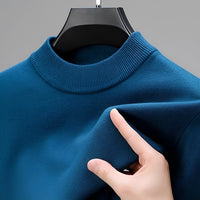 Giorgio - Bequemer Herrenpullover mit elastischem Bund in Blau