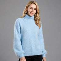 Brenda - Klassischer, weiter Pullover in Blau