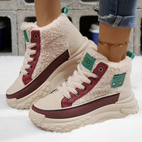 Irene - Bequeme gefütterte Winterstiefel in Rot