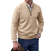 Gabriel - Komfortabler Herrenpullover mit Zipper in Khaki