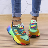 Erika - Komfortable Regenbogen-Schuhe in Grün