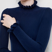 Alva - Stilvoller Damenpullover mit Rollkragen in Blau