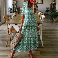 Claidel - Bezauberndes Kleid im Boho-Look in Grün