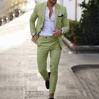 Mikael - Set aus Blazer und Hose in Grün