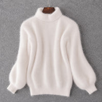 Brenda - Klassischer, weiter Pullover in Weiß