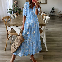 Claidel - Bezauberndes Kleid im Boho-Look in Hellblau