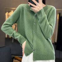 Ina - Eleganter Damenpullover mit Rundhalsausschnitt in Hellgrün