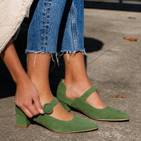 Mandy - Eleganz und Bequemlichkeit in einem Schuh mit hohem Absatz in Grün