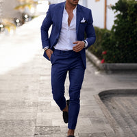 Mikael - Set aus Blazer und Hose in Dunkelblau