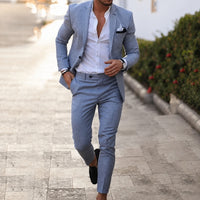 Mikael - Set aus Blazer und Hose in Grau