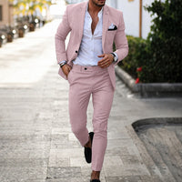 Mikael - Set aus Blazer und Hose in Rosa