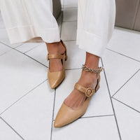 Mandy - Eleganz und Bequemlichkeit in einem Schuh mit hohem Absatz in Beige
