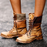 Sabina - Schicke Retro-Stiefel für Damen in Hellbraun