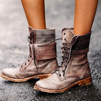 Sabina - Schicke Retro-Stiefel für Damen in Khaki
